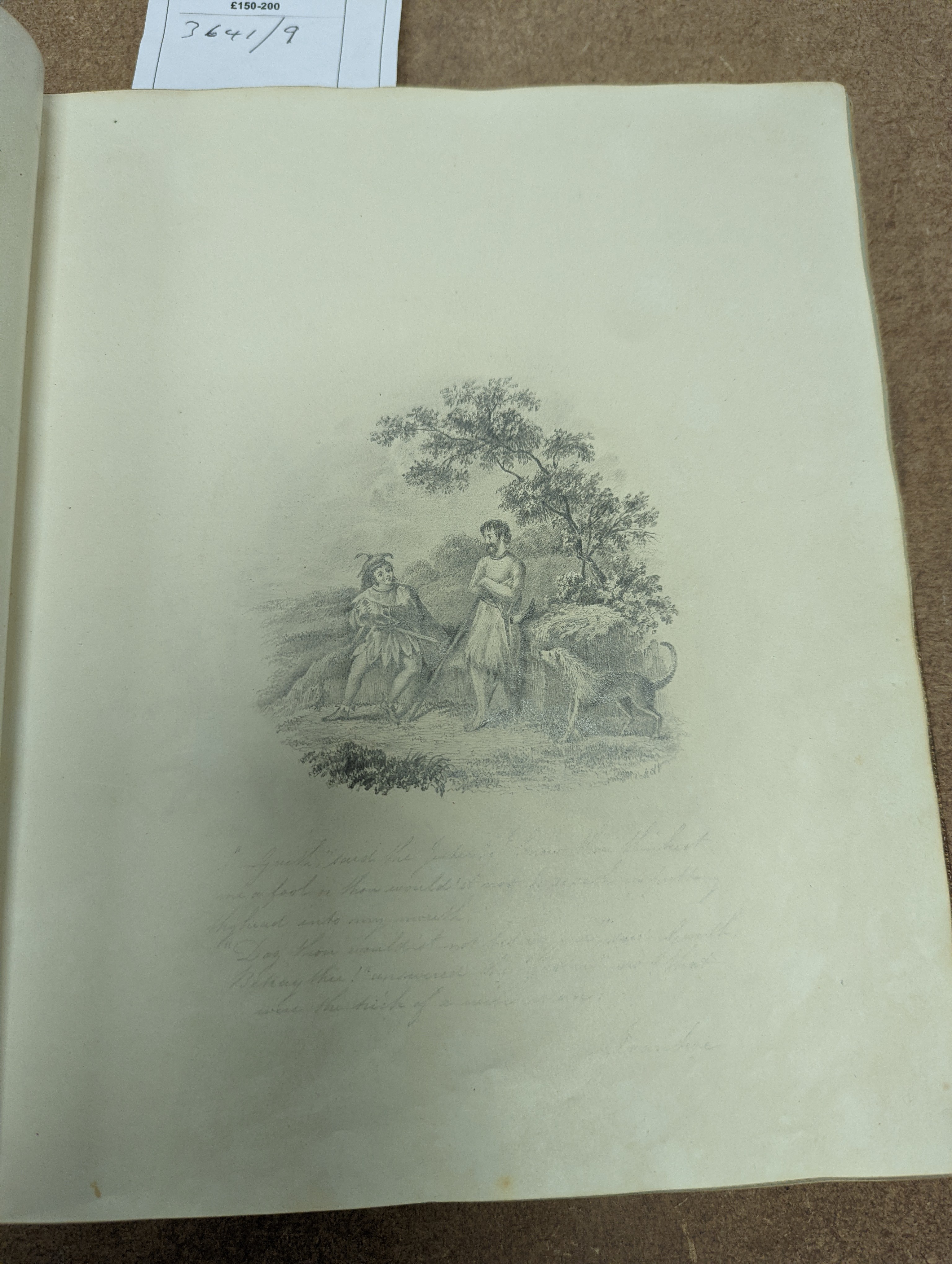 Mary Ann Vogan - an early 19th century album of 60 watercolours, pencil and ink drawings and engravings, including portraits, botanical specimens, land and seascapes, including 3 by R.C. Vogan, the front fly leaf inscrib